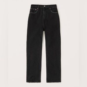 Abercrombie Curve Love Ultra High Rise Ankle Straight Jeans